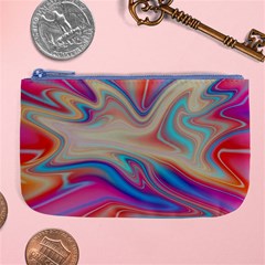 Multi Color Liquid Background Large Coin Purse