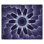 Fractal Feathers Blue Purple Double Sided Flano Blanket (Small)  50 x40  Blanket Front