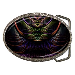 Fractal Colorful Pattern Fantasy Belt Buckles by Pakrebo