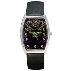 Fractal Colorful Pattern Fantasy Barrel Style Metal Watch by Pakrebo