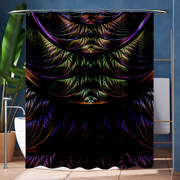 Fractal Colorful Pattern Fantasy Shower Curtain 60  x 72  (Medium) 