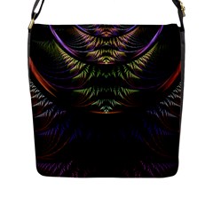 Fractal Colorful Pattern Fantasy Flap Closure Messenger Bag (l) by Pakrebo