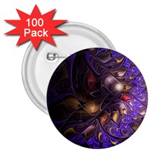 Fractal Purple Abstract Detail 2 25  Buttons (100 Pack)  by Pakrebo