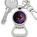 Fractal Purple Abstract Detail Bottle Opener Key Chain Front