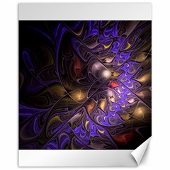 Fractal Purple Abstract Detail Canvas 11  X 14  by Pakrebo