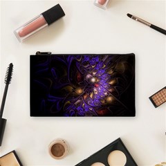 Fractal Purple Abstract Detail Cosmetic Bag (small) by Pakrebo