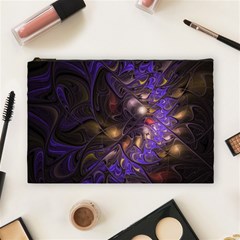 Fractal Purple Abstract Detail Cosmetic Bag (large) by Pakrebo