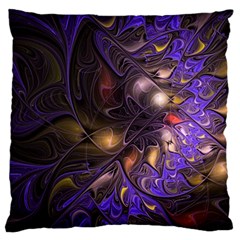 Fractal Purple Abstract Detail Large Cushion Case (two Sides) by Pakrebo