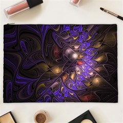 Fractal Purple Abstract Detail Cosmetic Bag (xxl) by Pakrebo