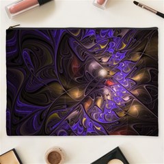 Fractal Purple Abstract Detail Cosmetic Bag (xxxl) by Pakrebo