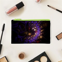 Fractal Purple Abstract Detail Cosmetic Bag (xs) by Pakrebo