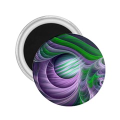 Purple Green Fractal Texture 2 25  Magnets by Pakrebo