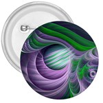 Purple Green Fractal Texture 3  Buttons Front