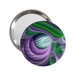 Purple Green Fractal Texture 2 25  Handbag Mirrors by Pakrebo