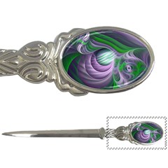 Purple Green Fractal Texture Letter Opener by Pakrebo