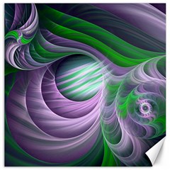 Purple Green Fractal Texture Canvas 16  X 16  by Pakrebo