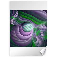 Purple Green Fractal Texture Canvas 20  X 30 