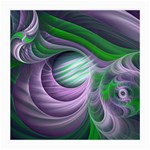 Purple Green Fractal Texture Medium Glasses Cloth (2 Sides) Back