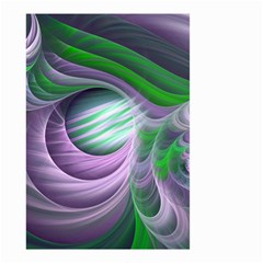 Purple Green Fractal Texture Small Garden Flag (two Sides) by Pakrebo