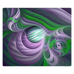 Purple Green Fractal Texture Double Sided Flano Blanket (small)  by Pakrebo