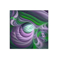 Purple Green Fractal Texture Satin Bandana Scarf by Pakrebo