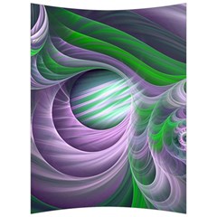 Purple Green Fractal Texture Back Support Cushion by Pakrebo