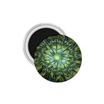 Fractal Green Gold Glowing 1.75  Magnets Front