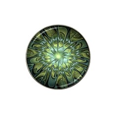 Fractal Green Gold Glowing Hat Clip Ball Marker