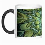 Fractal Green Gold Glowing Morph Mugs Left