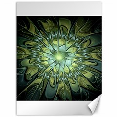 Fractal Green Gold Glowing Canvas 36  x 48 