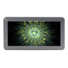 Fractal Green Gold Glowing Memory Card Reader (mini) by Pakrebo