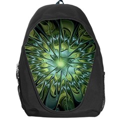 Fractal Green Gold Glowing Backpack Bag