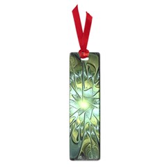 Fractal Green Gold Glowing Small Book Marks