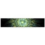 Fractal Green Gold Glowing Small Flano Scarf Front