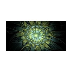 Fractal Green Gold Glowing Yoga Headband