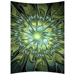 Fractal Green Gold Glowing Back Support Cushion