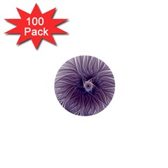 Purple Lavender Wisps White 1  Mini Buttons (100 Pack)  by Pakrebo