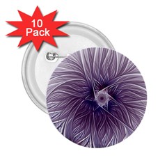 Purple Lavender Wisps White 2 25  Buttons (10 Pack)  by Pakrebo