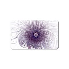 Purple Lavender Wisps White Magnet (name Card) by Pakrebo