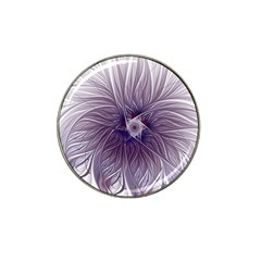 Purple Lavender Wisps White Hat Clip Ball Marker by Pakrebo