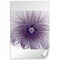 Purple Lavender Wisps White Canvas 20  X 30 