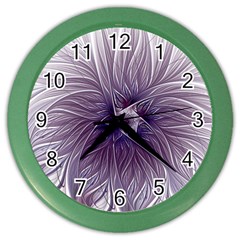 Purple Lavender Wisps White Color Wall Clock by Pakrebo