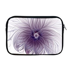 Purple Lavender Wisps White Apple Macbook Pro 17  Zipper Case by Pakrebo