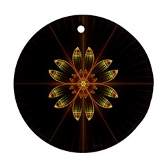 Fractal Floral Mandala Abstract Round Ornament (two Sides) by Pakrebo