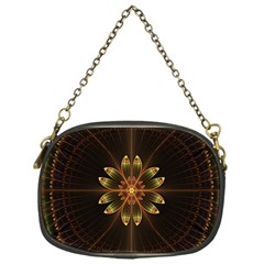 Fractal Floral Mandala Abstract Chain Purse (one Side) by Pakrebo