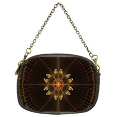 Fractal Floral Mandala Abstract Chain Purse (two Sides) by Pakrebo