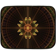 Fractal Floral Mandala Abstract Fleece Blanket (mini) by Pakrebo