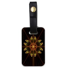 Fractal Floral Mandala Abstract Luggage Tag (one Side) by Pakrebo