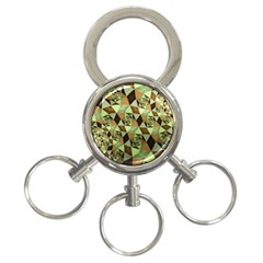 Fractal Mosaic Abstract Fractal Art 3-ring Key Chain by Pakrebo