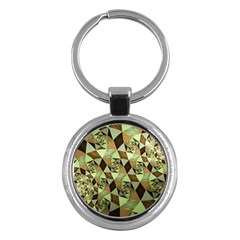 Fractal Mosaic Abstract Fractal Art Key Chain (round) by Pakrebo